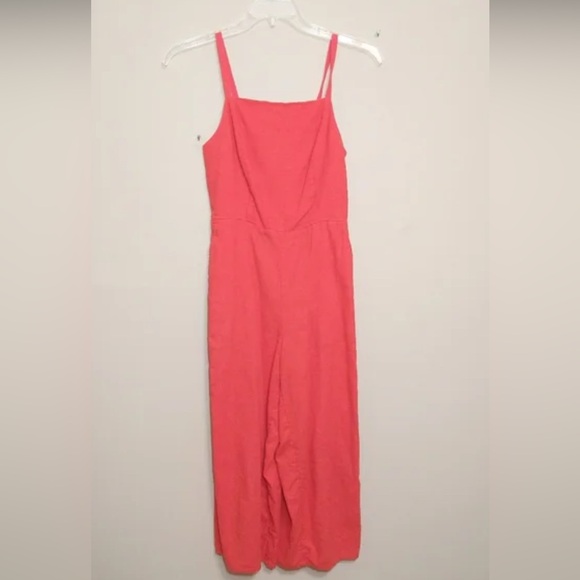 Old Navy Pants - Old Navy Linen Red Jumpsuit